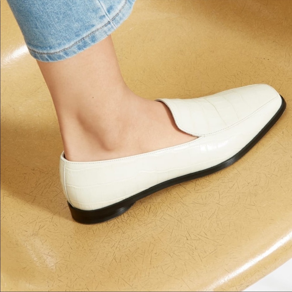 Everlane loafers - bone crocodile - size 7.5